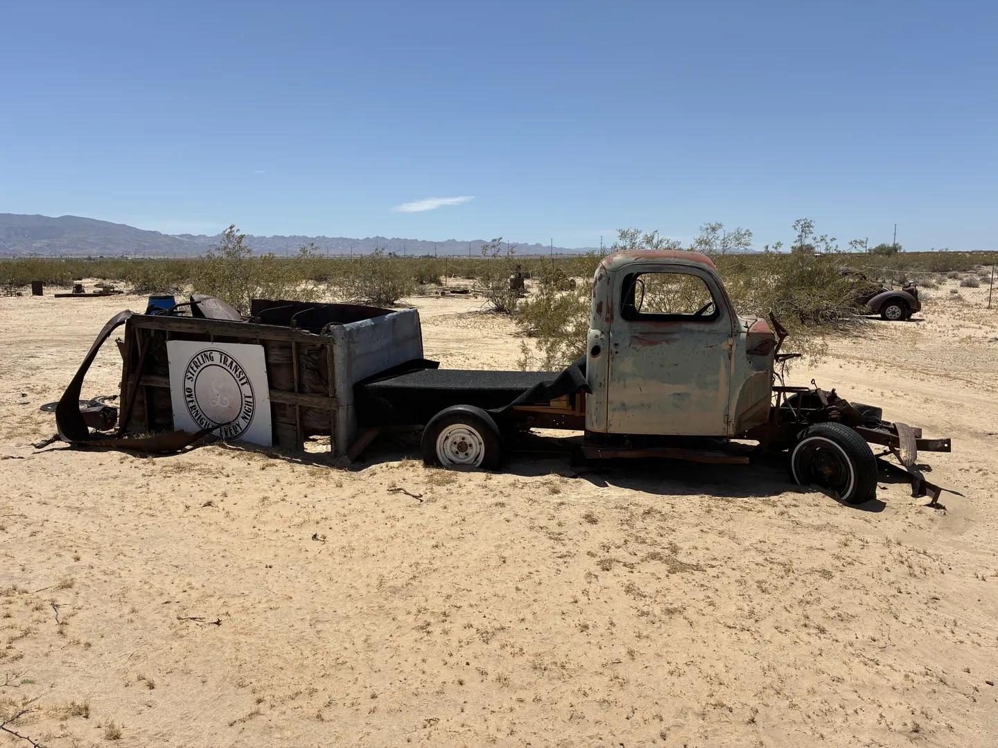 A vintage truck weathering on the Camp Warner property